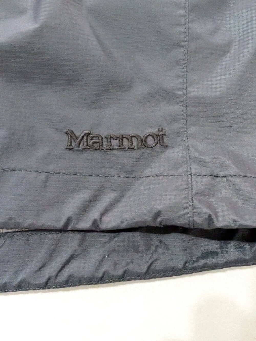 MARMOT Windbreaker Jacket Men's 2XL Gray Safeco Logo Hooded Rain Outdoor - Picture 8 of 16